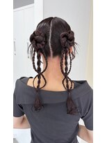 ジゼル ビエラ博多テラス店(GiseL)&nbsp;ツインカチモリ／ヘアアレンジ／結婚式