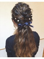 オーランド(O LAND)&nbsp;ルーズ編み込みハーフアップ