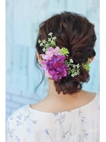 ニールラボー(NIELLE LA'BO)&nbsp;結婚式、花嫁アップスタイル＊3