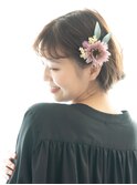 結婚式や二次会に♪ショートヘアーのお呼ばれヘアアレンジ