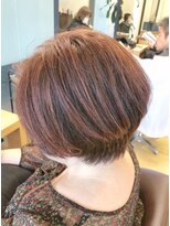 サロン マーニ(salon m ni)&nbsp;くせ毛ショート×ピンクブラウンカラー