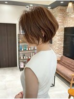 大人可愛い小顔ひし形クビレ丸み20代30代40代大人ショート(蘭)