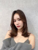 簡単スタイリングヘアセンターパートゆるふわロングハイレイヤー
