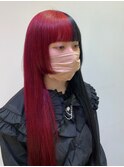ツートーンカラーと姫カット