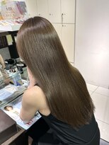 ブリーチなしカラー　オリーブベージュカラー【銀座/髪質改善】