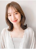 レイヤー 小顔 デジタルパーマ ミニウルフ  チェリーブラウン ☆