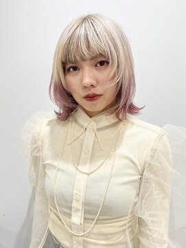 リアン(Lien) ホワイトベージュ×ピンク