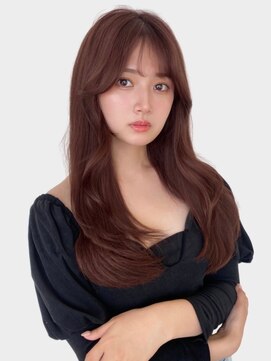 ユーフォリア 新宿通り(Euphoria) 韓国風顔周りレイヤーカットブリーチなしカシスブラウン