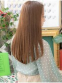 ★透明感カラー美髪ワンカールかきあげロング20代30代40代★10
