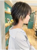【堀惠】ウルフヘアインナーカラーイヤリングカラー外ハネ吉祥寺