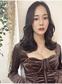 アッシュブラック/韓国レイヤーボブ