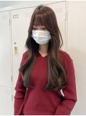 髪質改善/レイヤーロング/ベージュカラー/オリーブベージュ