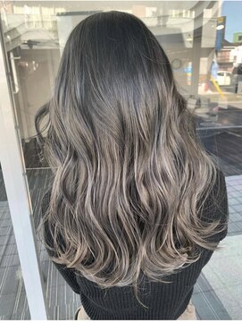 ラ メール ヘア デザイン(La mer HAIR DESIGN) バレイヤージュコントラストハイライトミルクティーベージュ