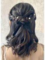 スタイル 横浜(STYLE)&nbsp;結婚式お呼ばれハーフ編みおろし／ヘアセット/カチモリ/アレンジ