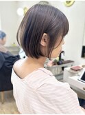 say.ホワイトグレージュショートアッシュチェリーブラウン