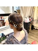 ヘアセット　ネープシニヨン