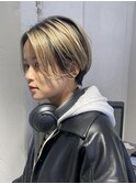 ショートカットショートボブショートヘアミルクティーベージュ