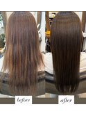 UPTOGLOSSトリートメントで髪質改善before &after