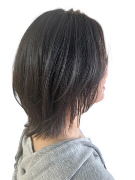 クオリス 上板橋店(QUALIS) 小顔インナーカラー×くびれミディ◎アッシュグレージュ