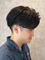 エリマ 横浜西口(elima) 横浜西口メンズパーマフェザーパーマセンターパートガイルヘア