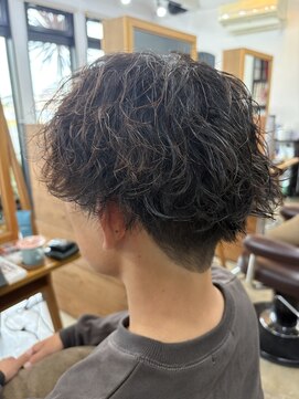 波巻きパーマ
