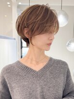 ロンドエニカ 大宮(Lond enika)&nbsp;黒髪カタログ/ショート/オリーブグレー/小顔に見せるヘア☆164