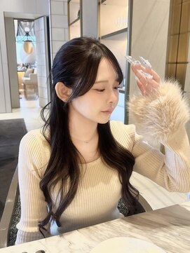 オリーブグレー/髪質改善/エクステ/クラゲヘアー/黒髪