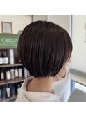 丸い短めボブ