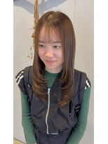 ニナル(Ninal) 縮毛矯正×レイヤーカット×ブラウンカラー