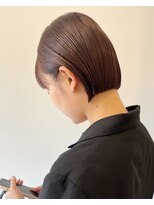 フォト 新宿三丁目(foto)&nbsp;小顔黒髪オリーブグレーココアベージュボブ髪質改善ブリーチ新宿