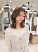 白髪ぼかし_くびれヘア_レイヤー_前髪_ハイライト_顔周り_新宿