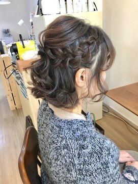 ボブゆるふわハーフアップアレンジ【ヘアセット  立川南/立川】