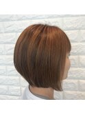 小顔前下がりボブ