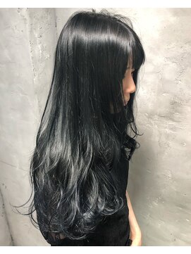 ニコ(nico...) ブルーブラックミディ