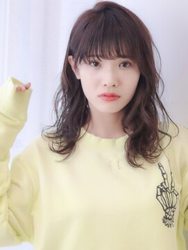 ウィステリア 銀座(WISTERIA) 【遠藤】ゆるふわラフウェーブセミディ20代30代40代