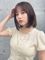 ベイルーム(BAYROOM by HONEY omotesando)&nbsp;大人可愛い20代30代40代小顔内巻きボブ×ラテグレージュ