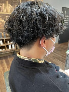 ヘアーデザイン ディードット(Hair design D.) メンズマッシュ×波巻きパーマ