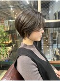 NUDE 10代20代30代40代 ボーイッシュ女子 前髪なしショート
