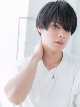 ドクターズ サロン ラブ(Dr's Salon LAB) 黒髪アシンメトリー髪質改善マッシュショートg古河20代30代40代