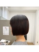 韓国ボブ×ヘイリーボブ×縮毛矯正×軽めボブ×平行ライン