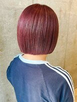 セル(CELL)&nbsp;カシスレッド　ハイトーン　ミニボブ　丸みボブ　レッドブラウン