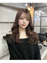 銀座　cheri透明感ブラウン×くびれレイヤースタイル