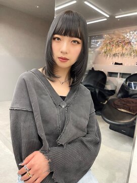 ロンド マーレ 天神大名店(Lond mare) デザインカラー/レイヤーカット/ウェットヘア/オリーブベージュ