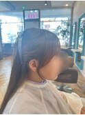結んでも下ろしても可愛い顔まわり