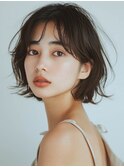 20代30代40代★大人可愛いモテ髪ナチュラルウェーブ外ハネボブ