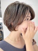 ルーファス メグロ(Ruufus Meguro)&nbsp;ショートボブ/白髪ぼかし＆ツヤ髪/40代50代向け