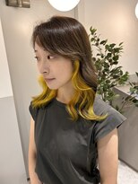 サロウィンフレンテ 新宿三丁目(SALOWIN Frente)&nbsp;インナーカラー×イエロー