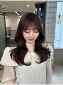 レイヤーカット × ブラウンカラー ×韓国巻き下ろし