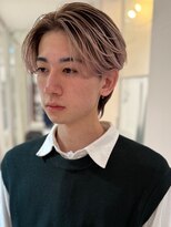 アンサー 渋谷(ANSWER)&nbsp;メンズバレイヤージュカラーハイライトカラーセンターパート韓国