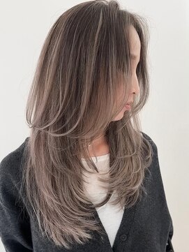 ヘアーサロングランデ(HAIR SALON GRANDE) ハイライトカラーミルクティーベージュレイヤーカット